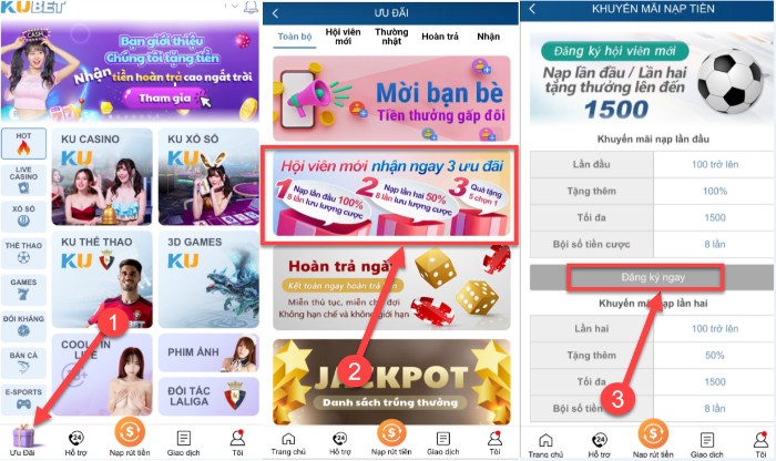 Khuyến mãi Kubet88 cho lần nạp 2 là 50%