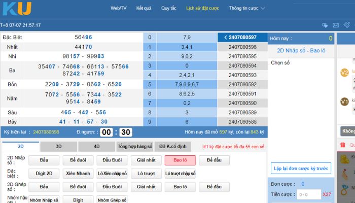 Chơi 27 lô tại Xổ số Kubet hấp dẫn
