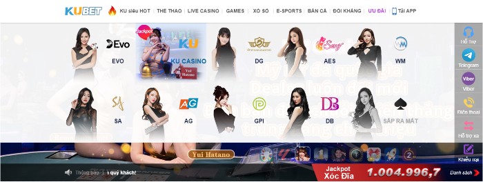 Sảnh Live Ku casino hấp dẫn